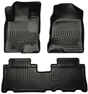 Chevrolet Captiva Sport Floor Liners - Front + Rear - Husky Liners - WeatherBeater - Black - `12-`13